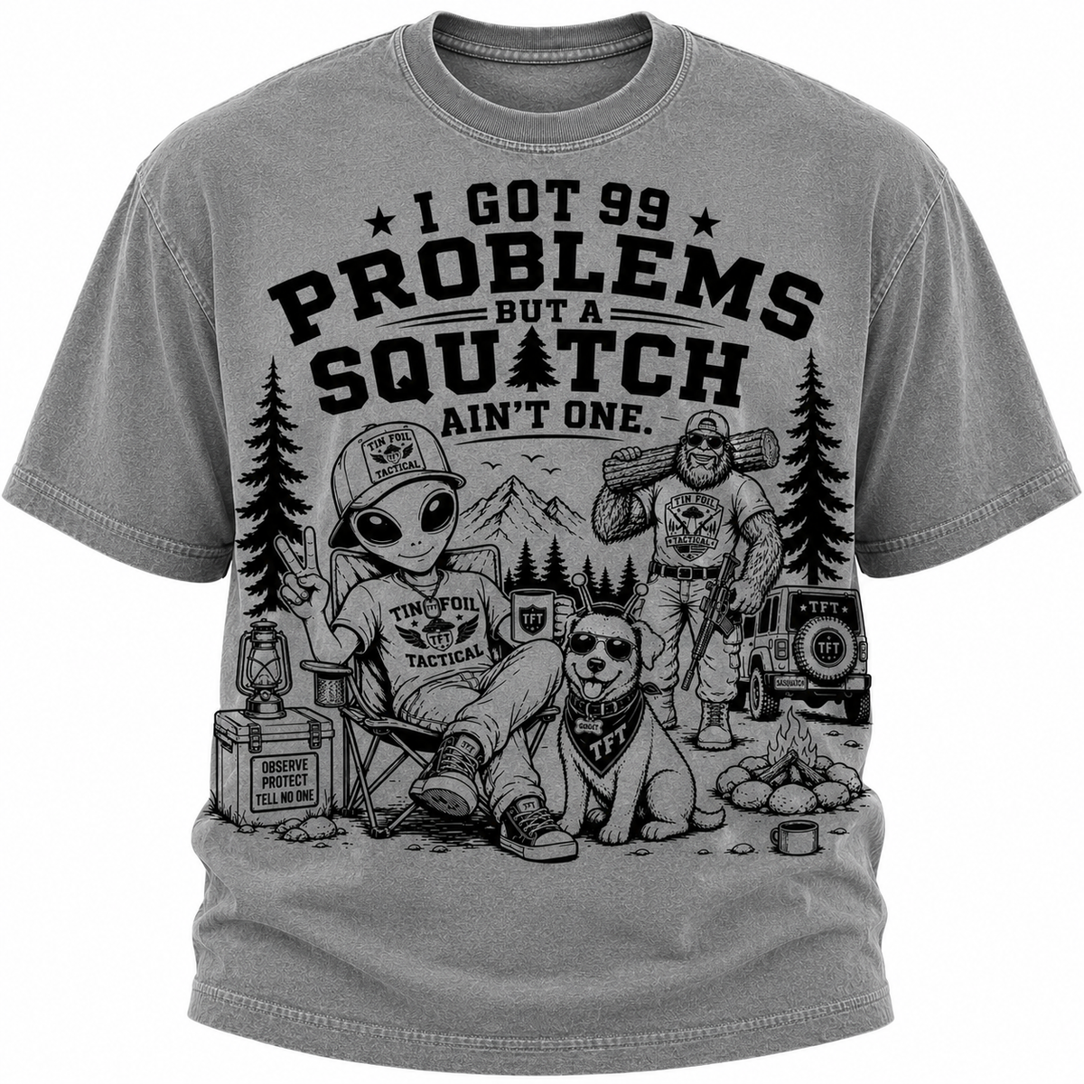 99 Problems Oversized Gym Tee