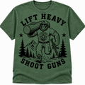 Lift Heavy / Shoot Guns Oversized Gym Tee