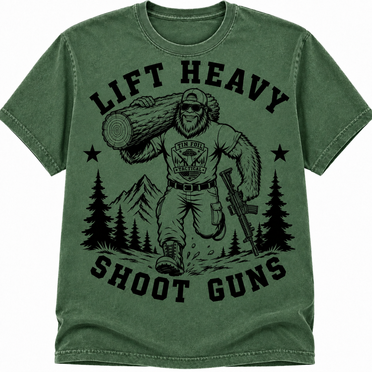 Lift Heavy / Shoot Guns Oversized Gym Tee