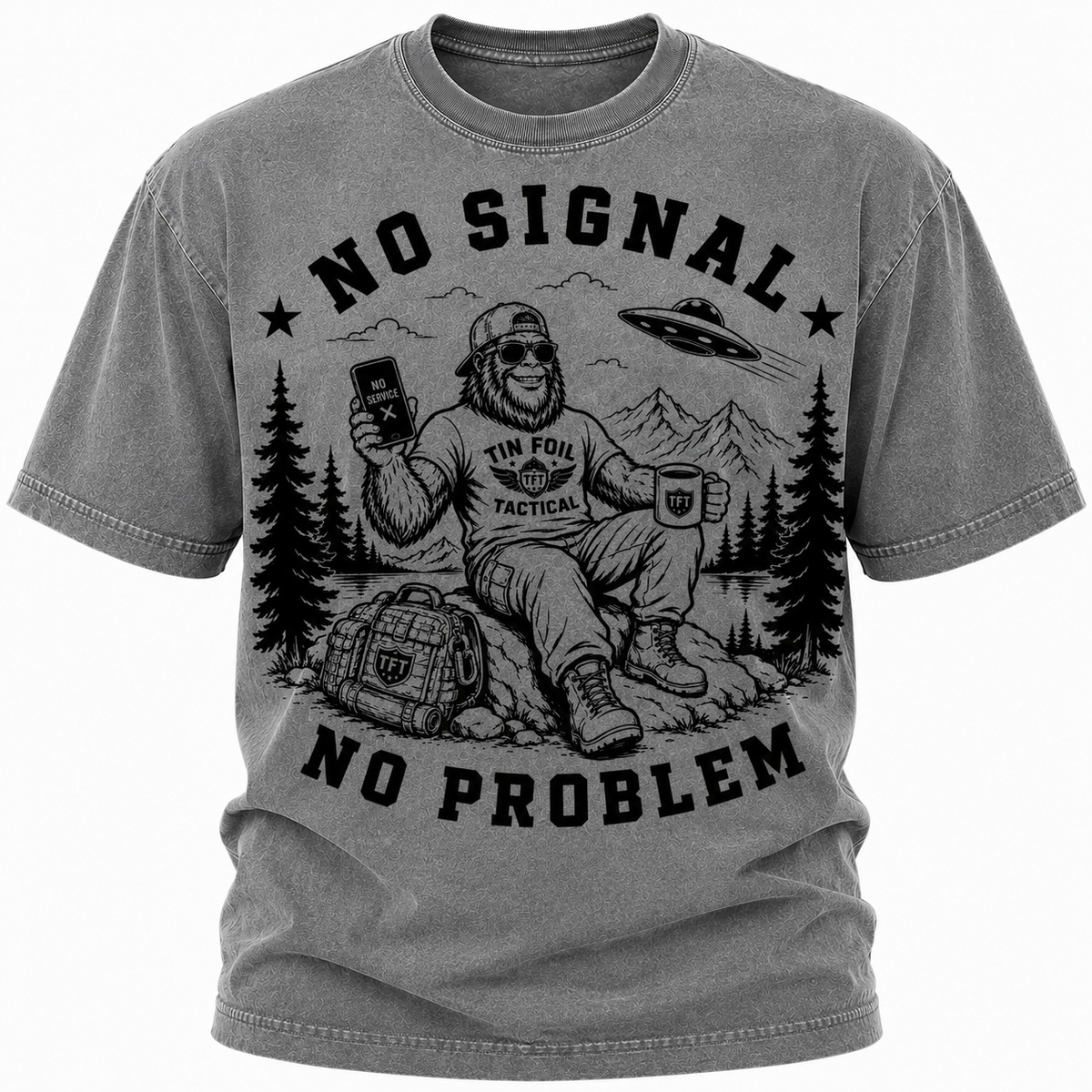 No Signal / No Problem Oversized Gym Tee